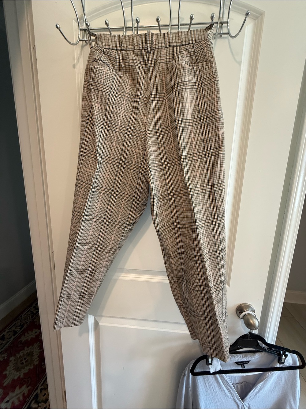 Talbots Beige and Brown Plaid Trousers